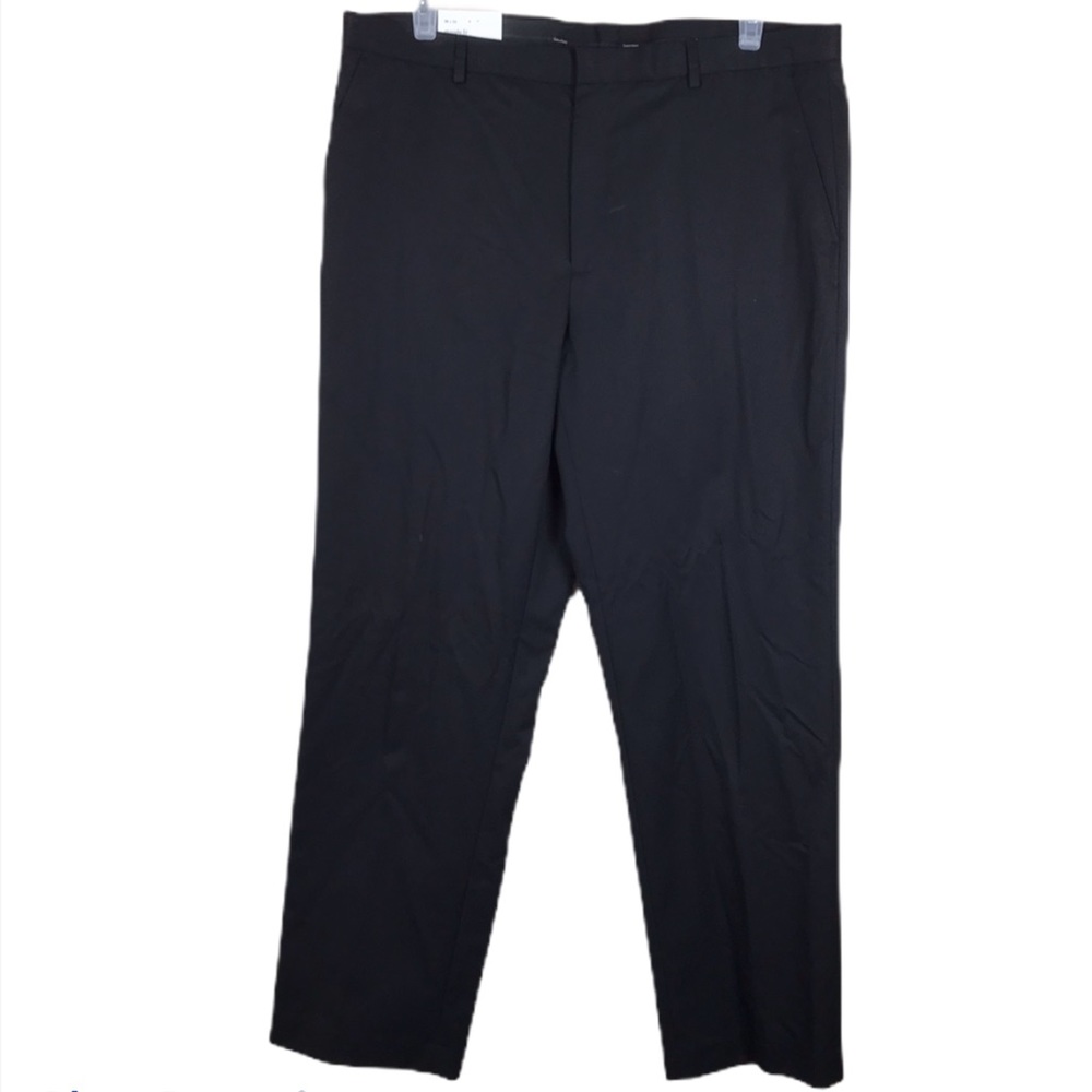 Calvin Klein Charcoal Straight Fit Dress Pants